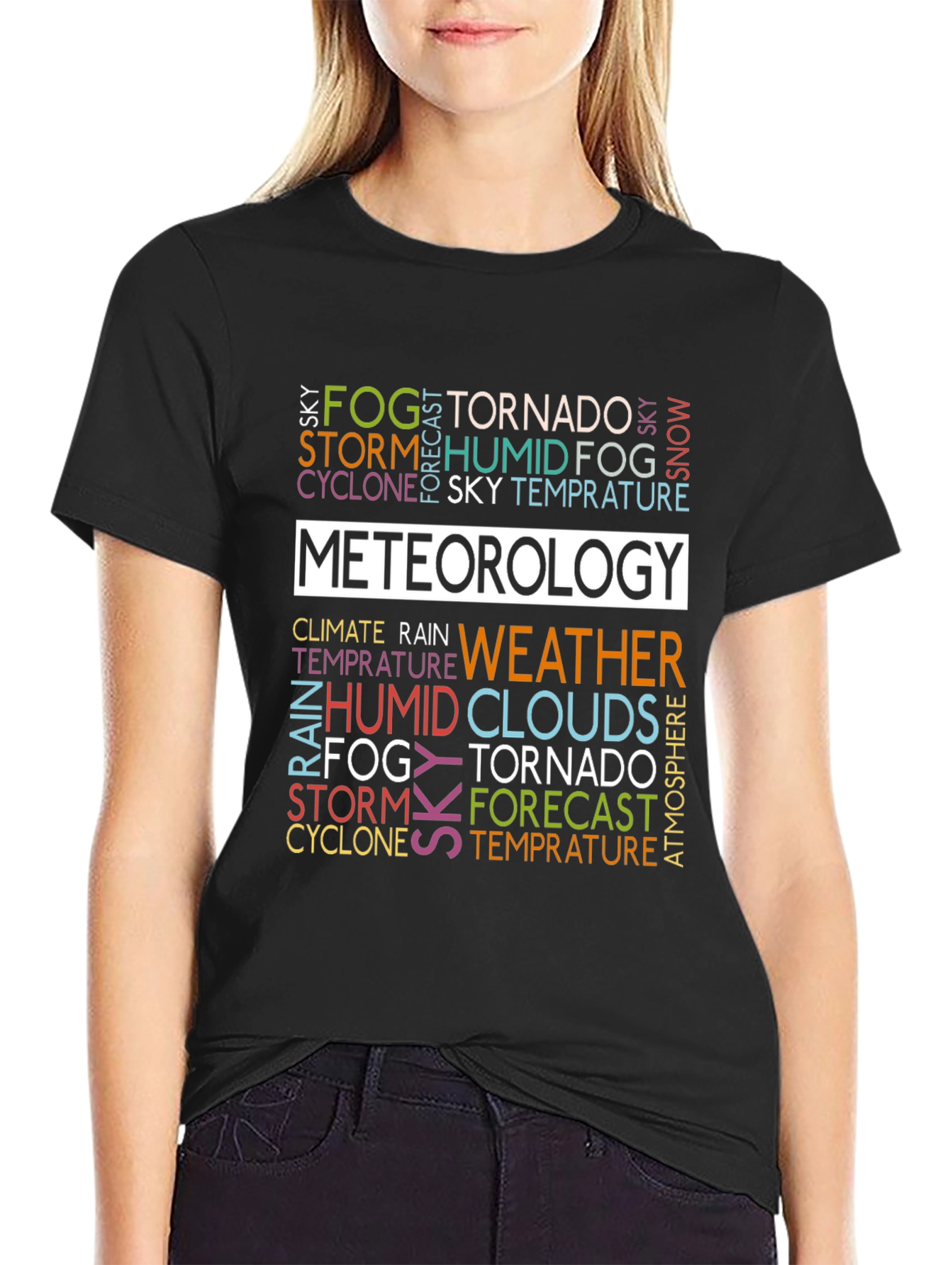 Meteorology Weather Word Cloud T-Shirt