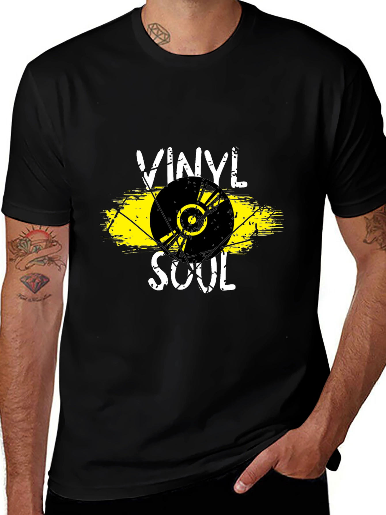 Vinyl Soul Graphic Tee - Black T-Shirt