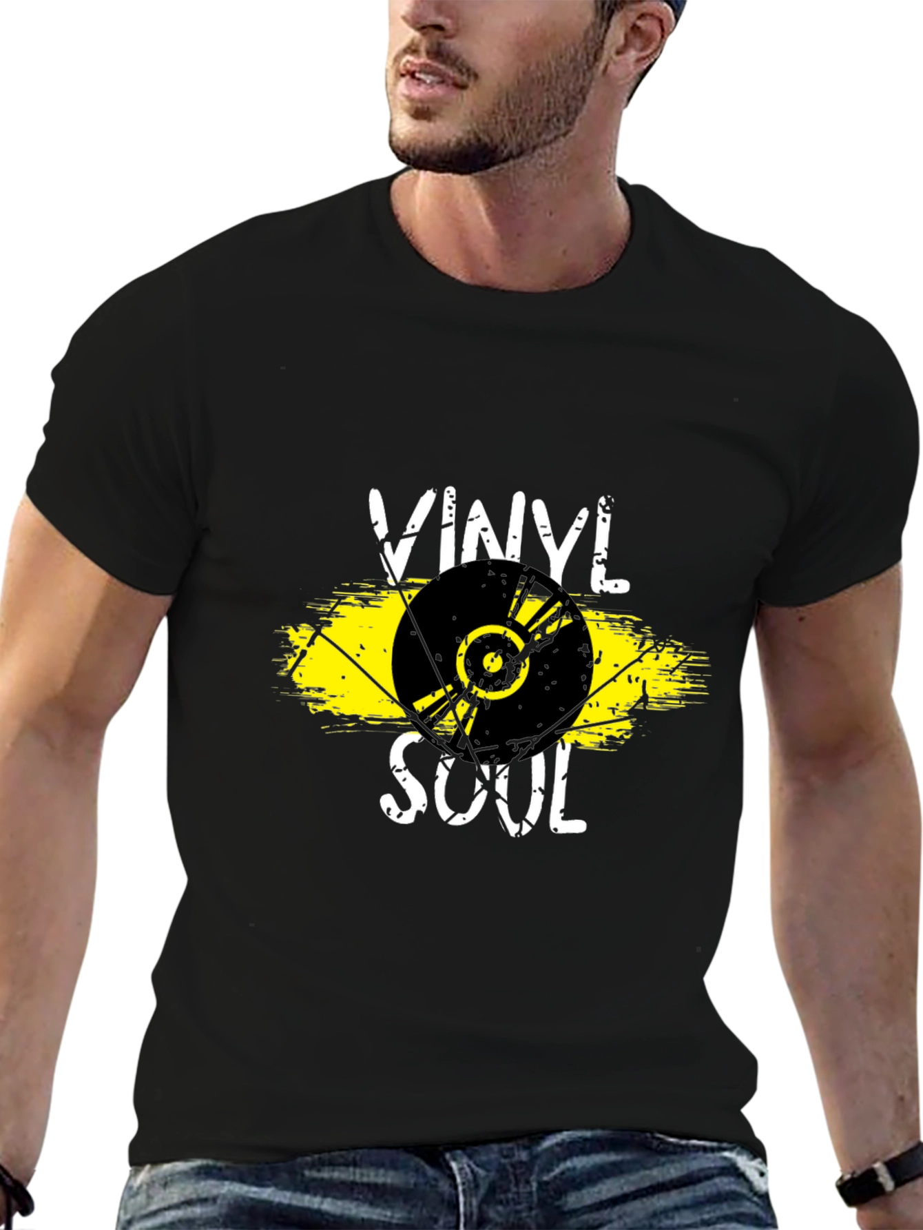 Vinyl Soul Graphic Tee - Black T-Shirt