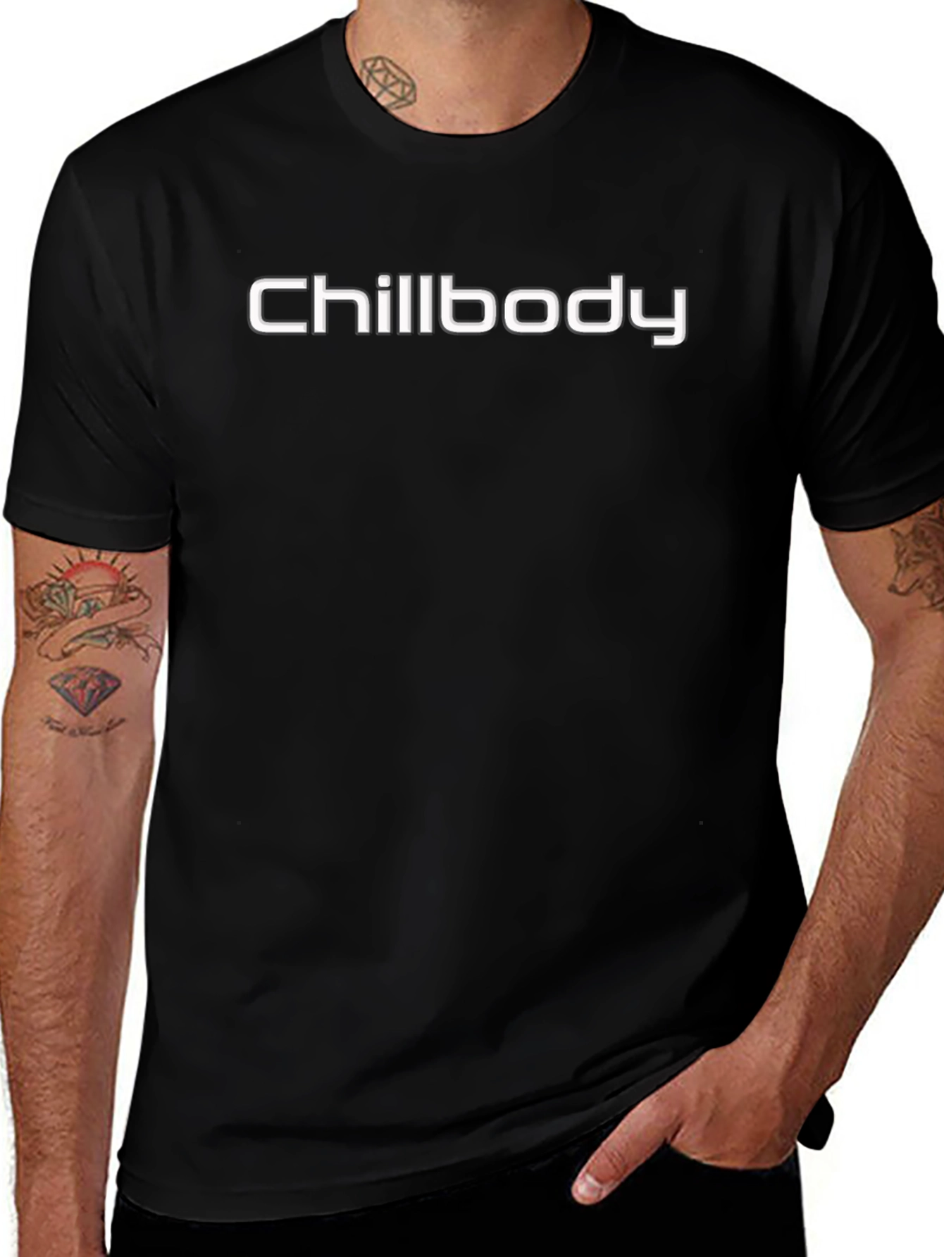 Chillbody Black Graphic Tee