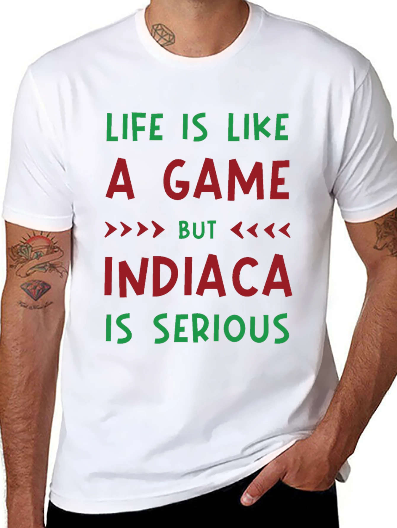 Life Is Like A Game INDIACA T-Shirt
