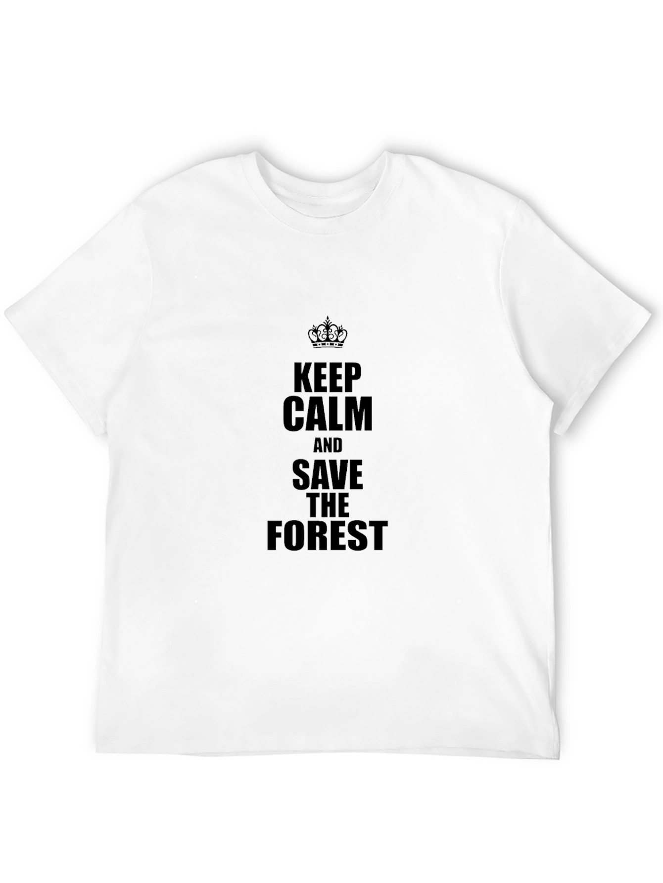 Keep Calm & Save The Forest Black Tee