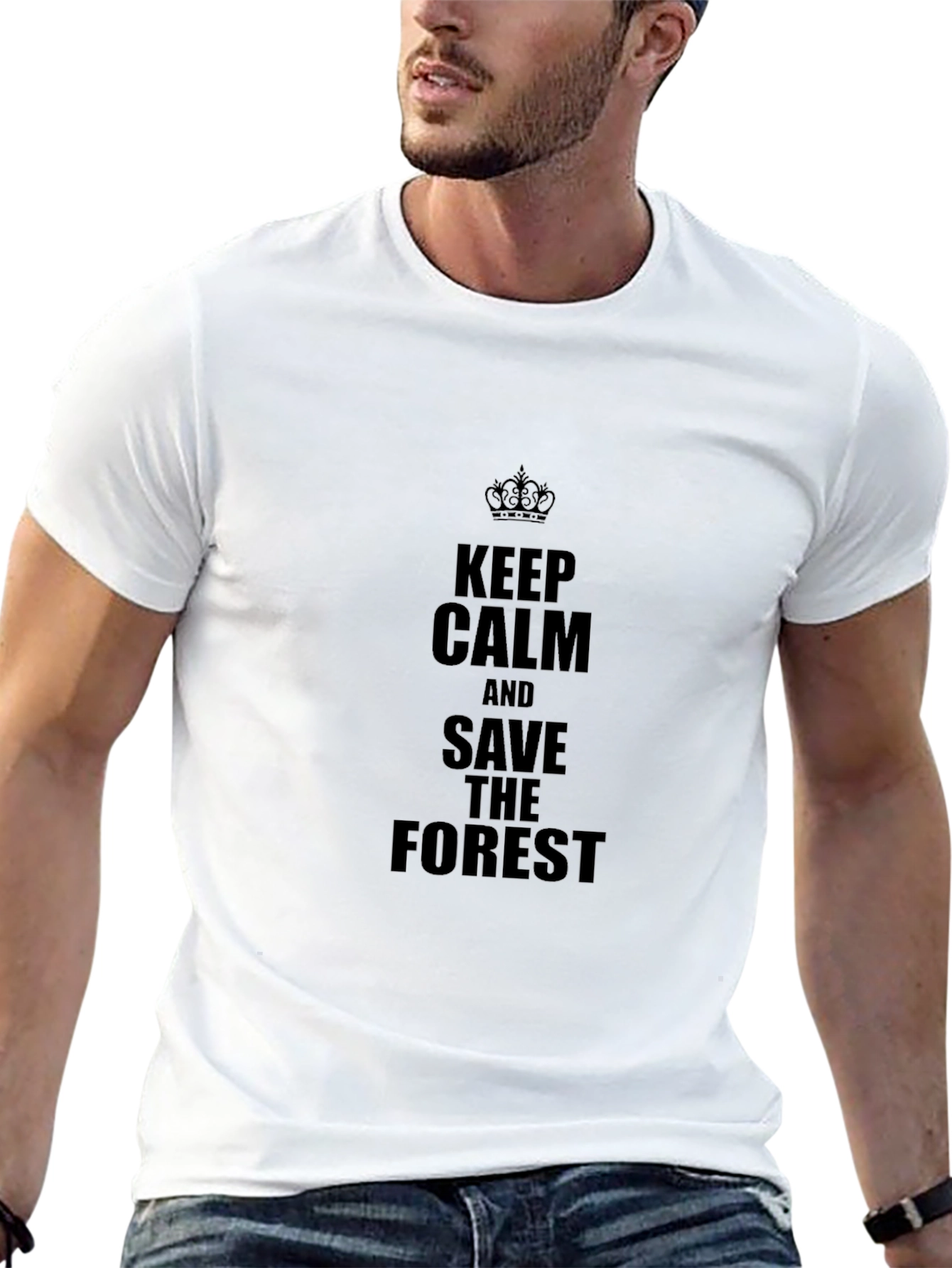 Keep Calm & Save The Forest Black Tee