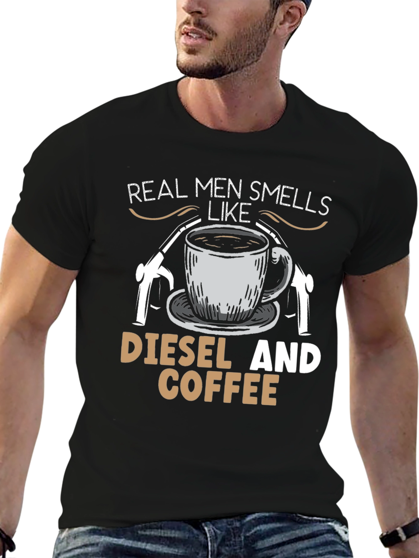 Real Men Diesel & Coffee Graphic Tee