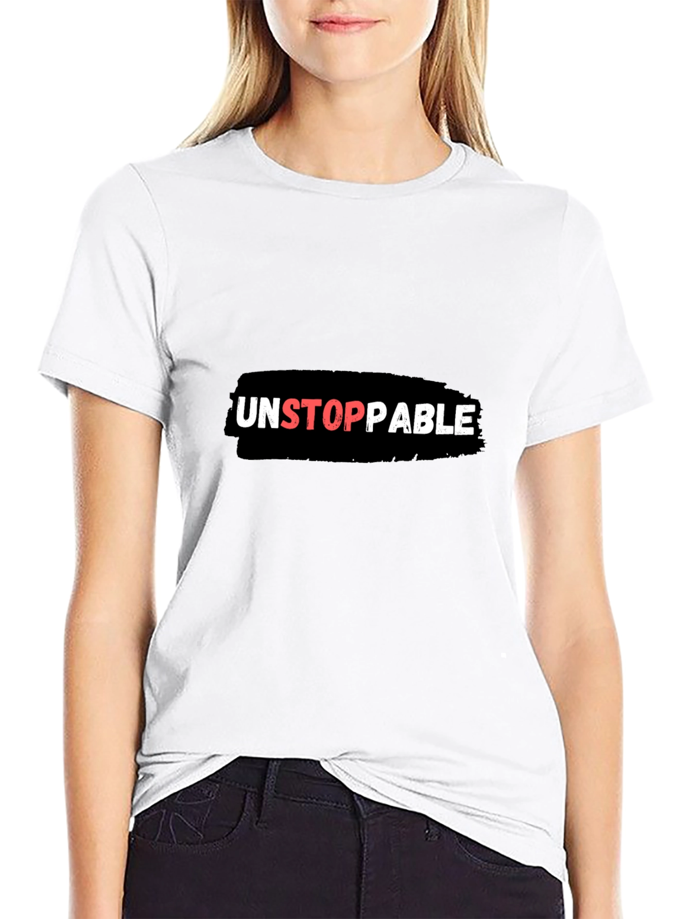 Unstoppable Graphic Tee - Black Cotton Blend