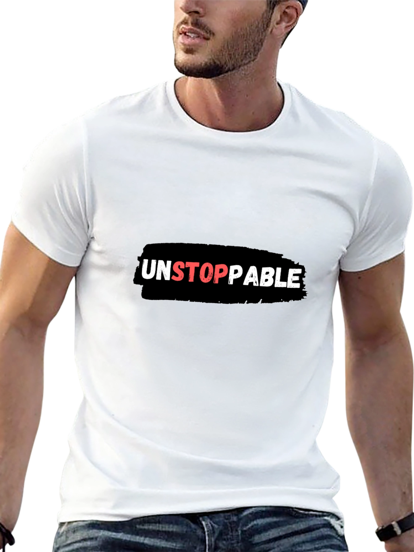 Unstoppable Graphic Tee - Black Cotton Blend