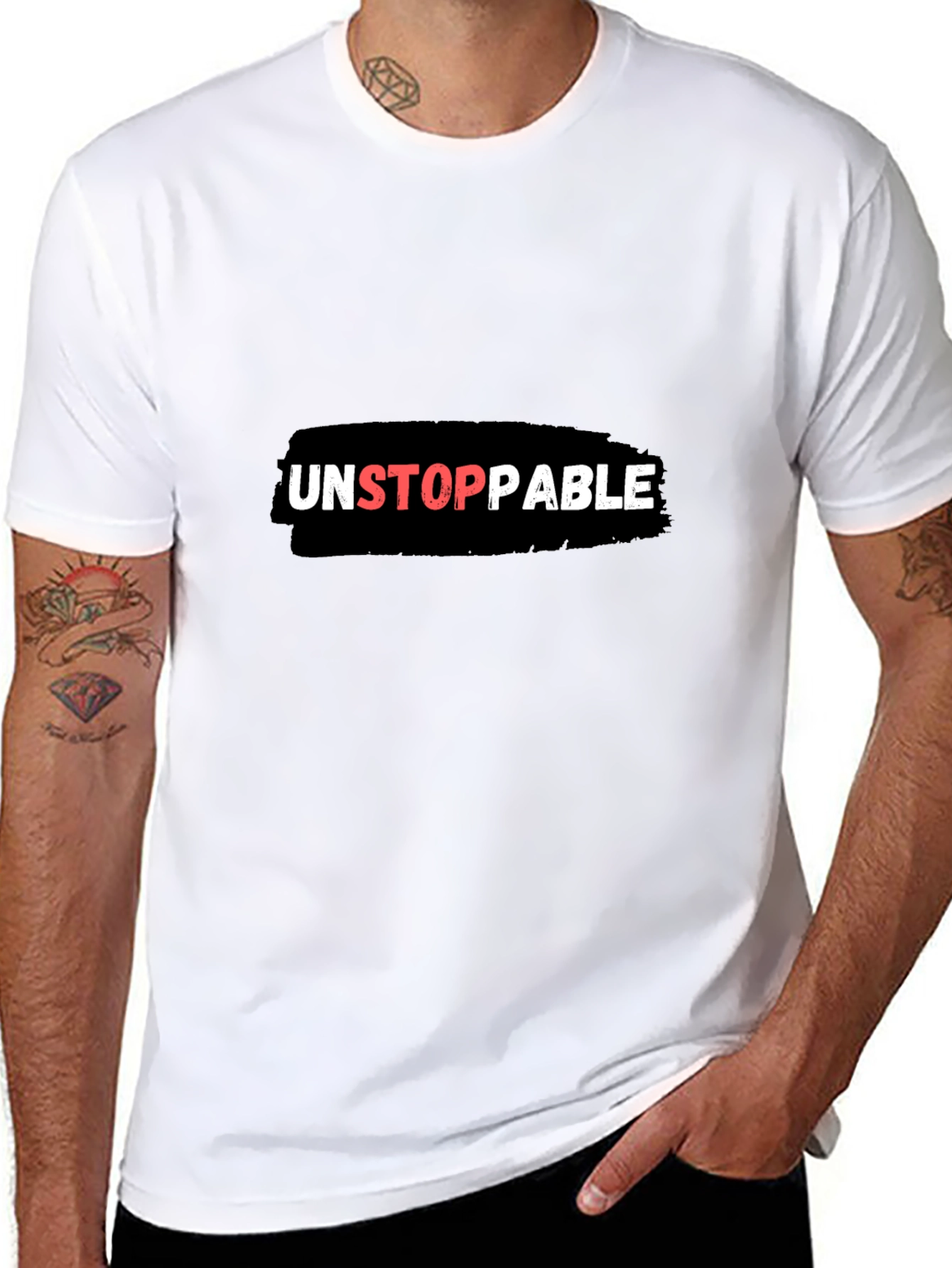 Unstoppable Graphic Tee - Black Cotton Blend