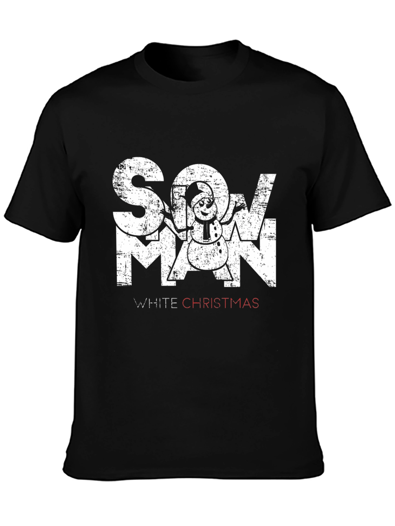 Snowman White Christmas Graphic T-Shirt