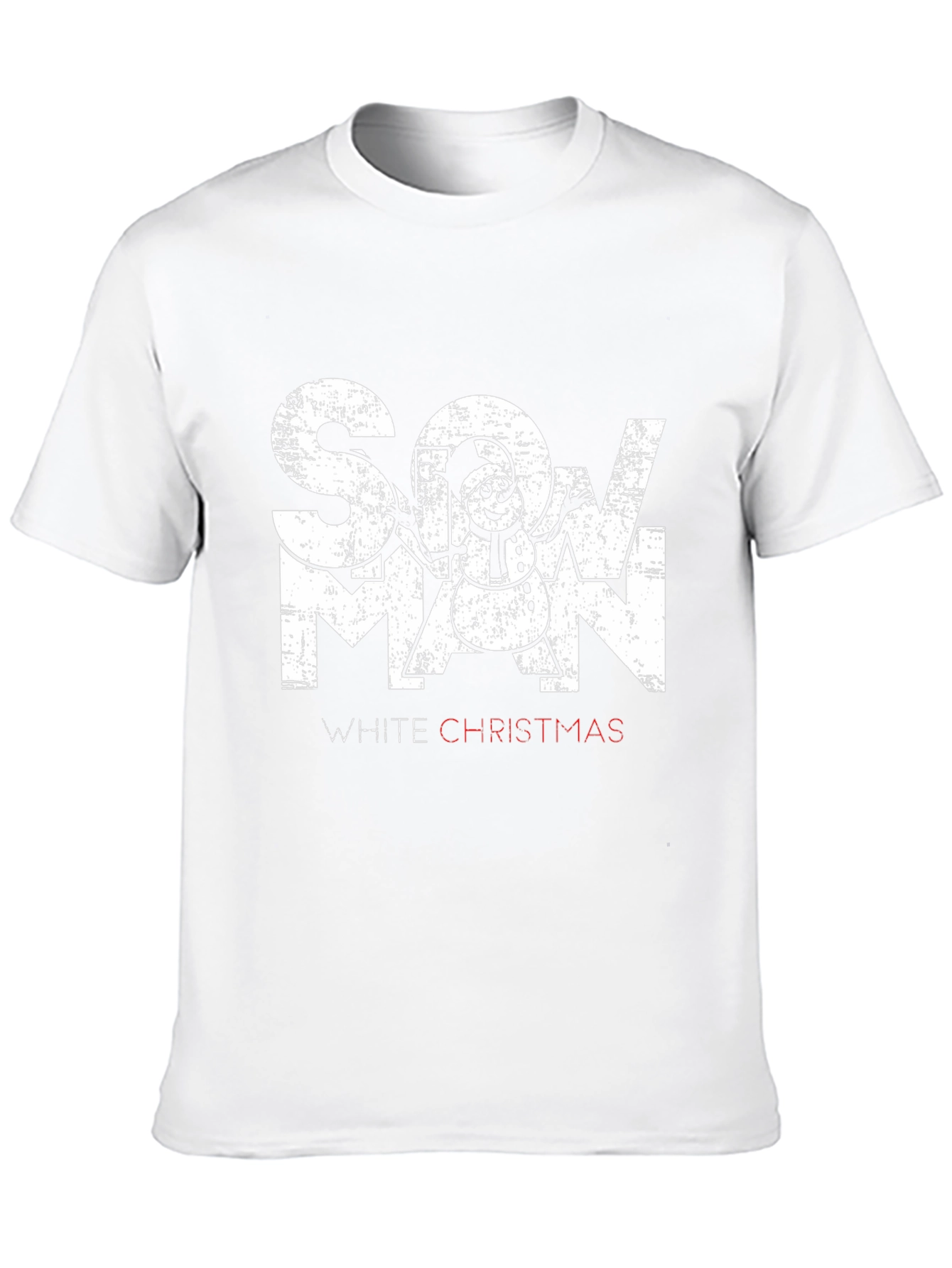 Snowman White Christmas Graphic T-Shirt