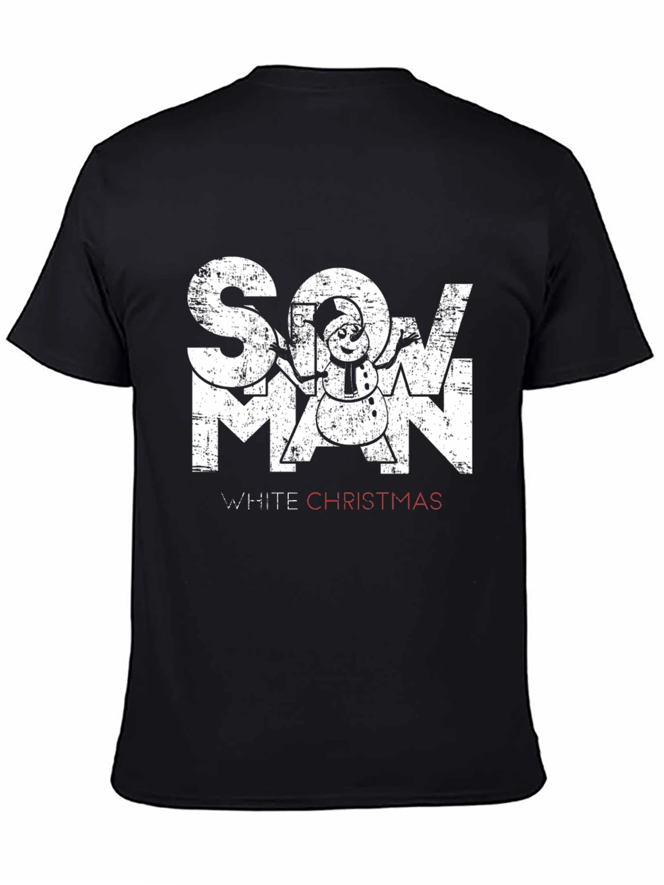 Snowman White Christmas Graphic T-Shirt