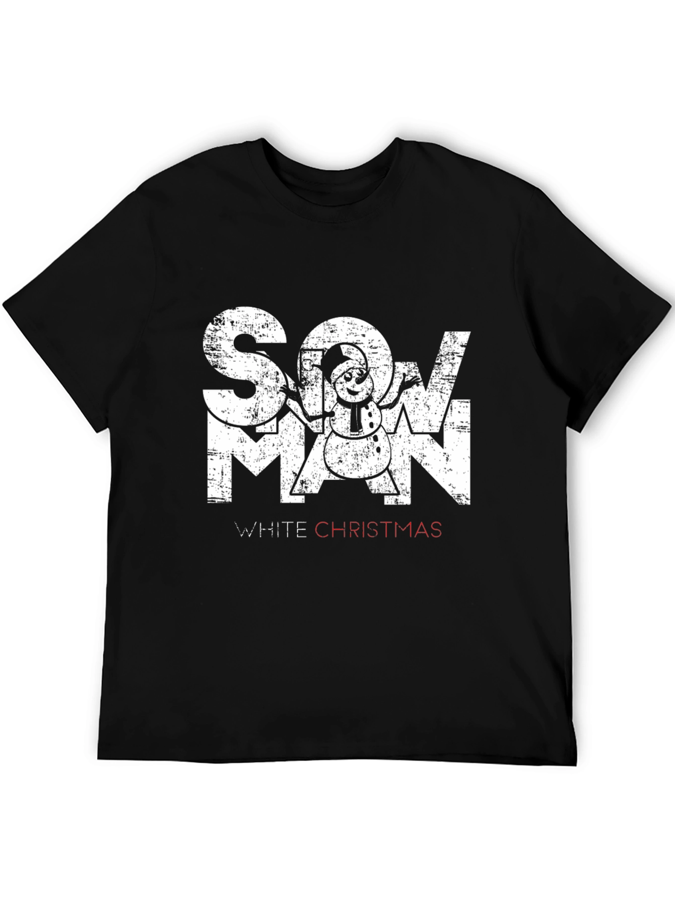 Snowman White Christmas Graphic T-Shirt