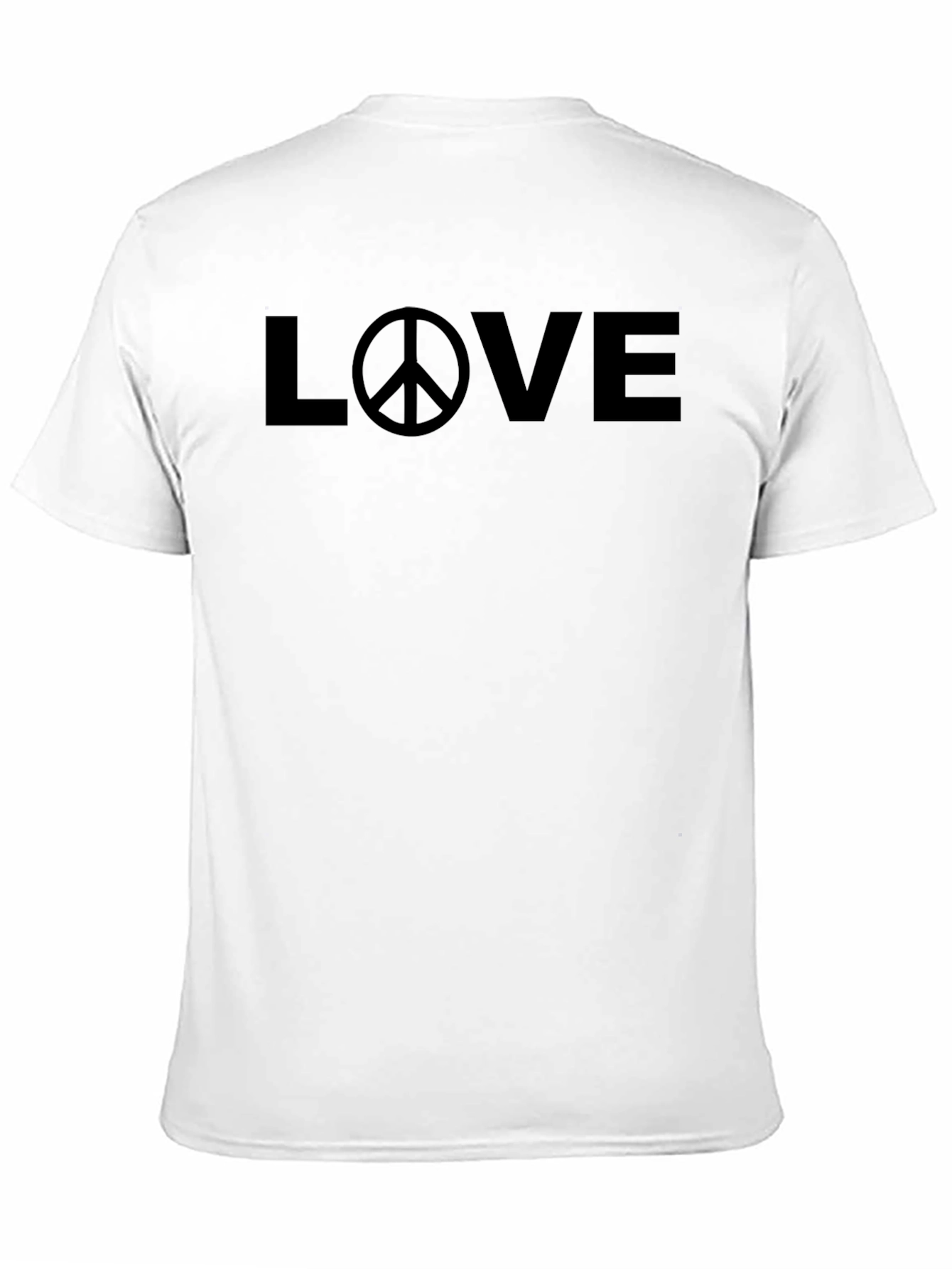 Love & Peace Symbol Black T-Shirt