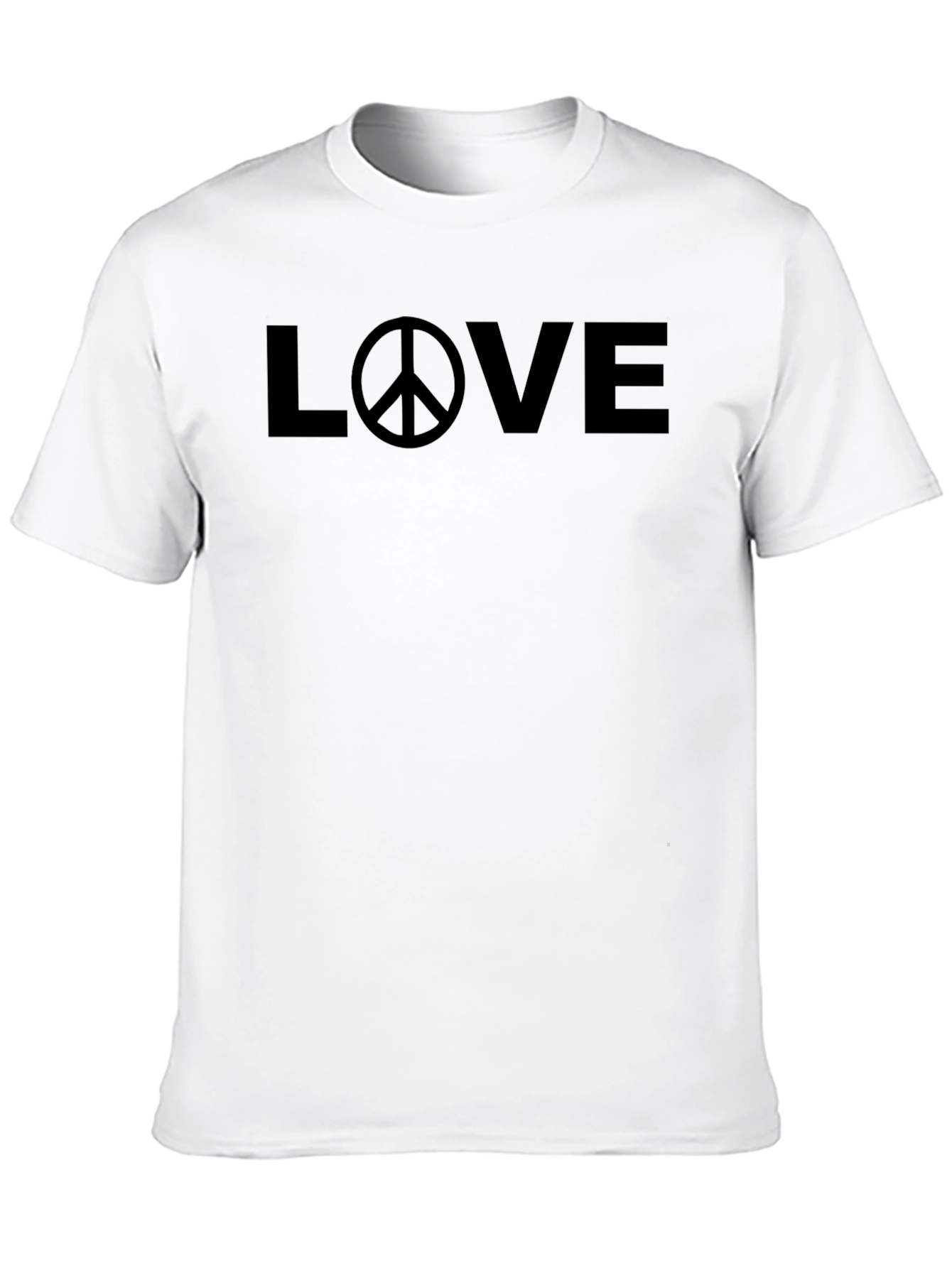 Love & Peace Symbol Black T-Shirt