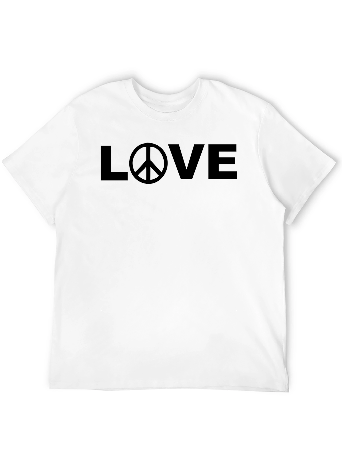 Love & Peace Symbol Black T-Shirt
