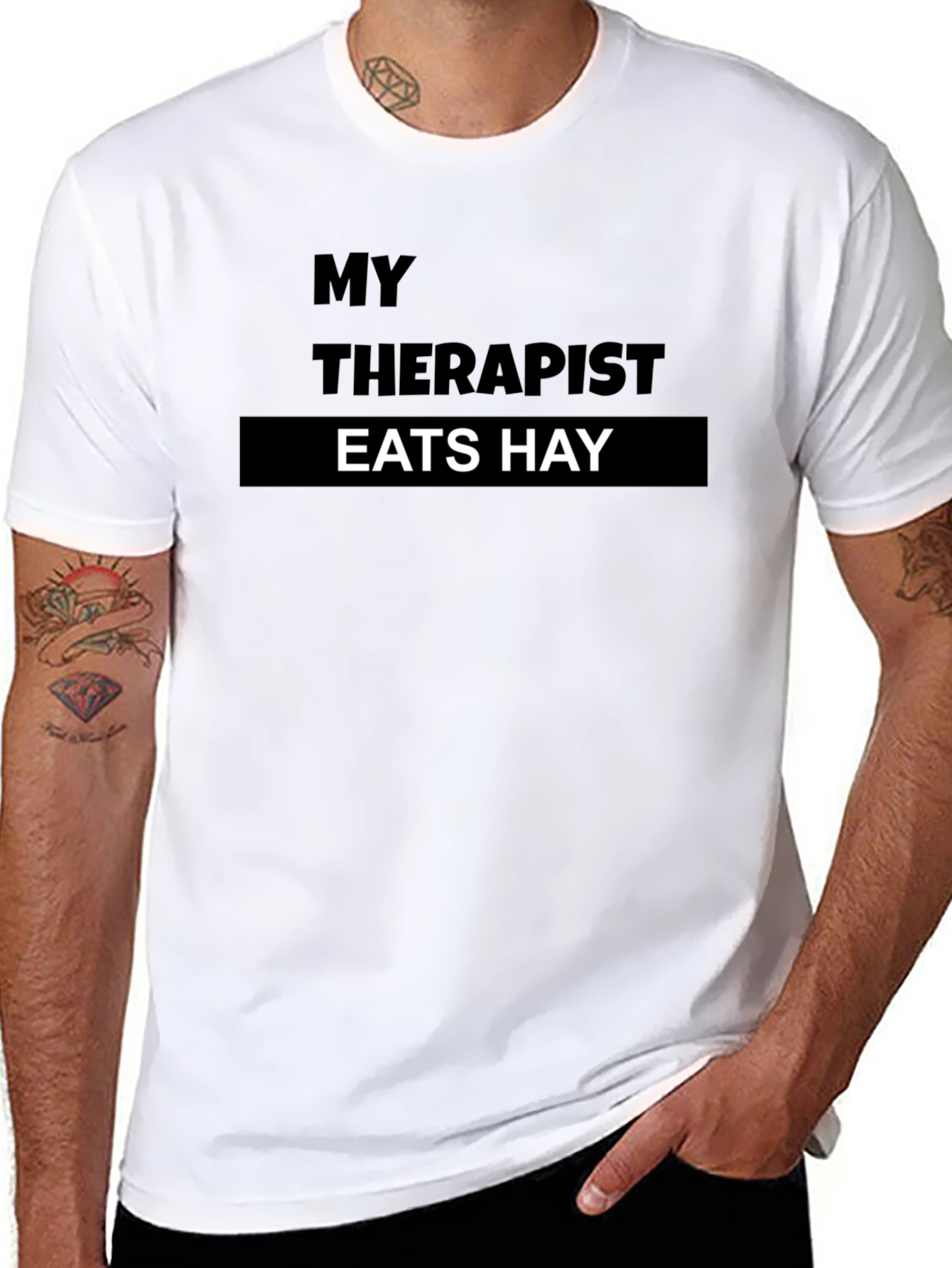 My Therapist Eats Hay T-Shirt: Funny Animal Lover Tee