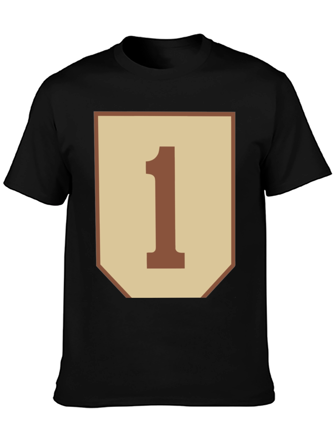 Number One Graphic Tee - Black Cotton Blend Shirt