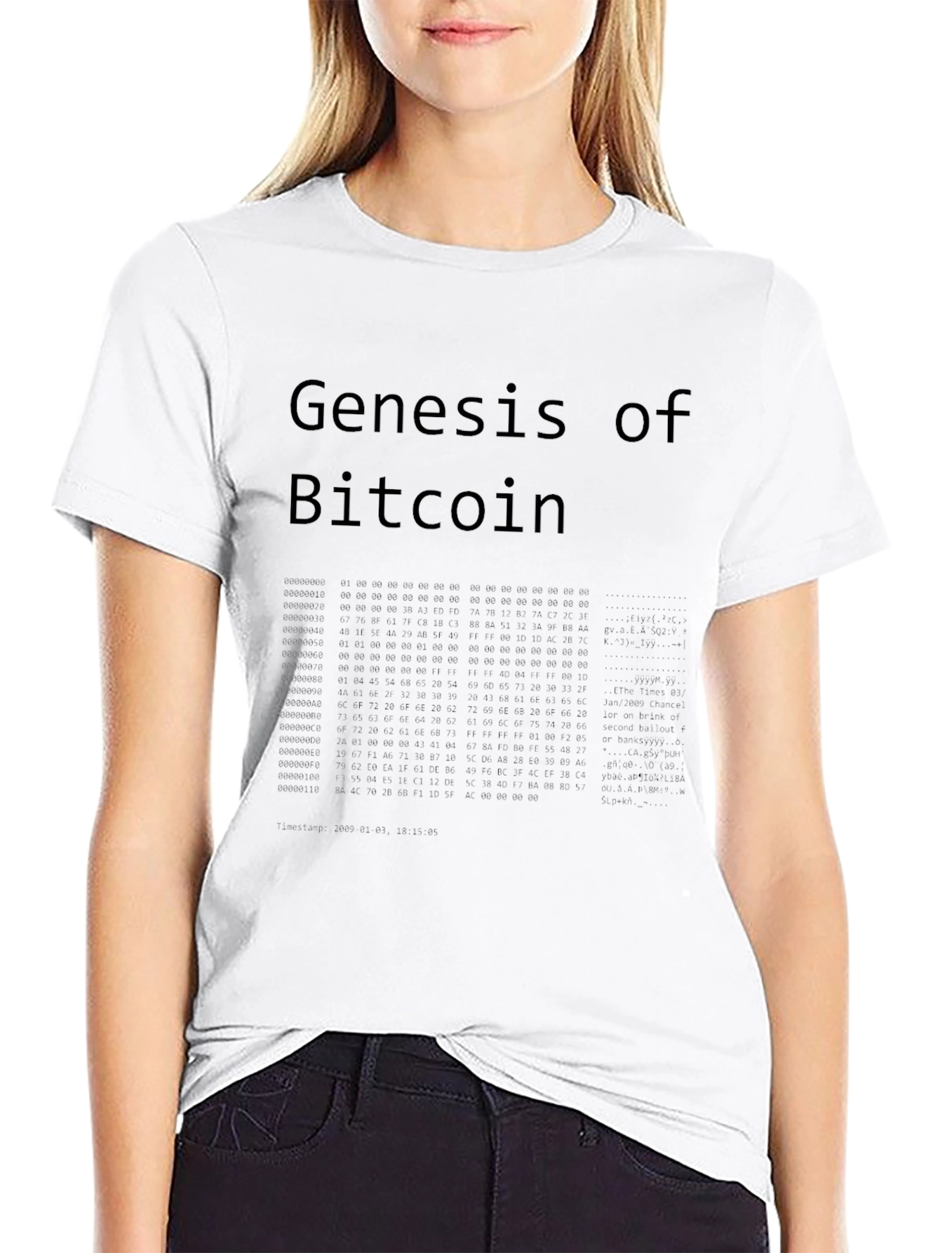 Genesis of Bitcoin Black T-Shirt