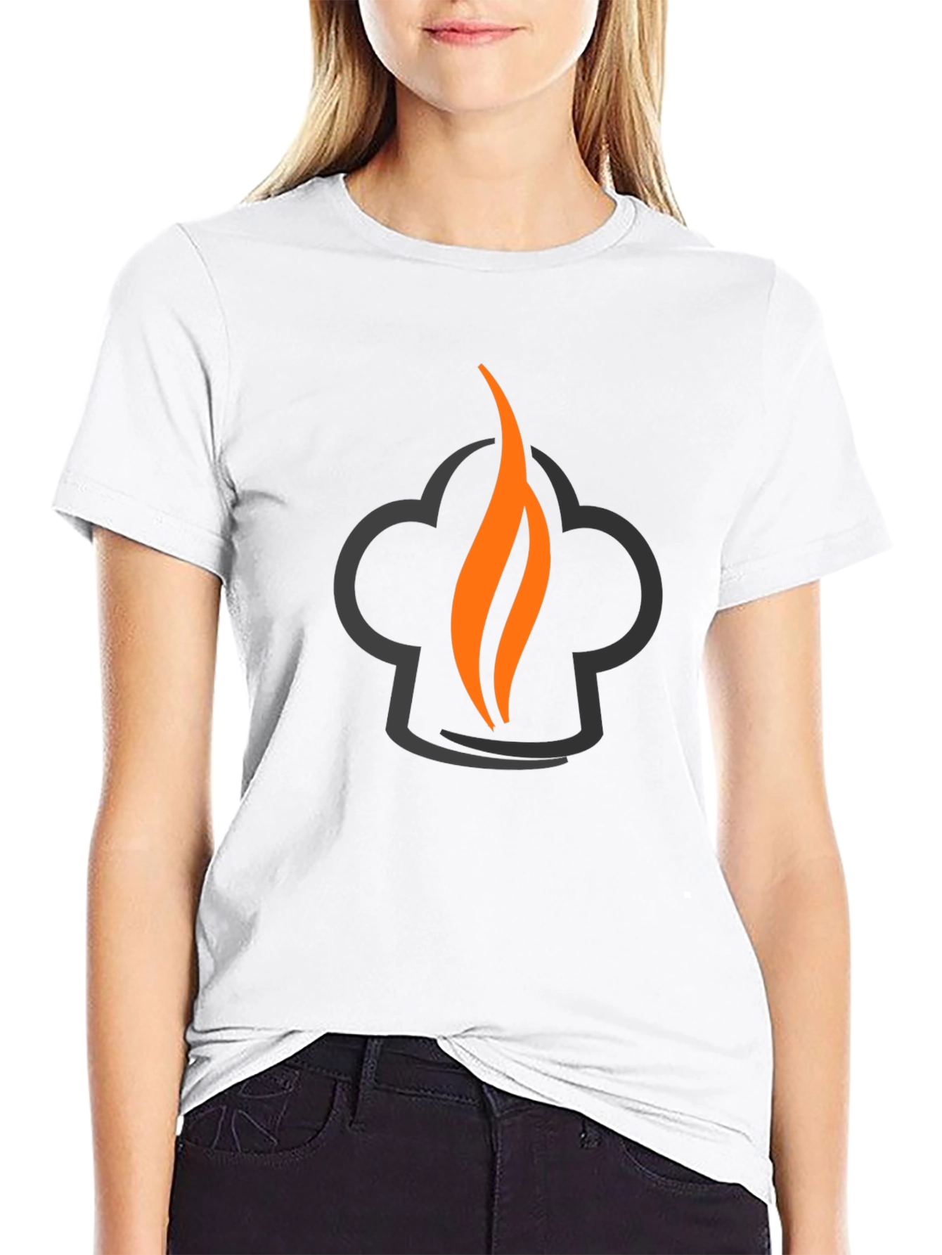 Chefs Flame Graphic Tee - Black Cotton Blend