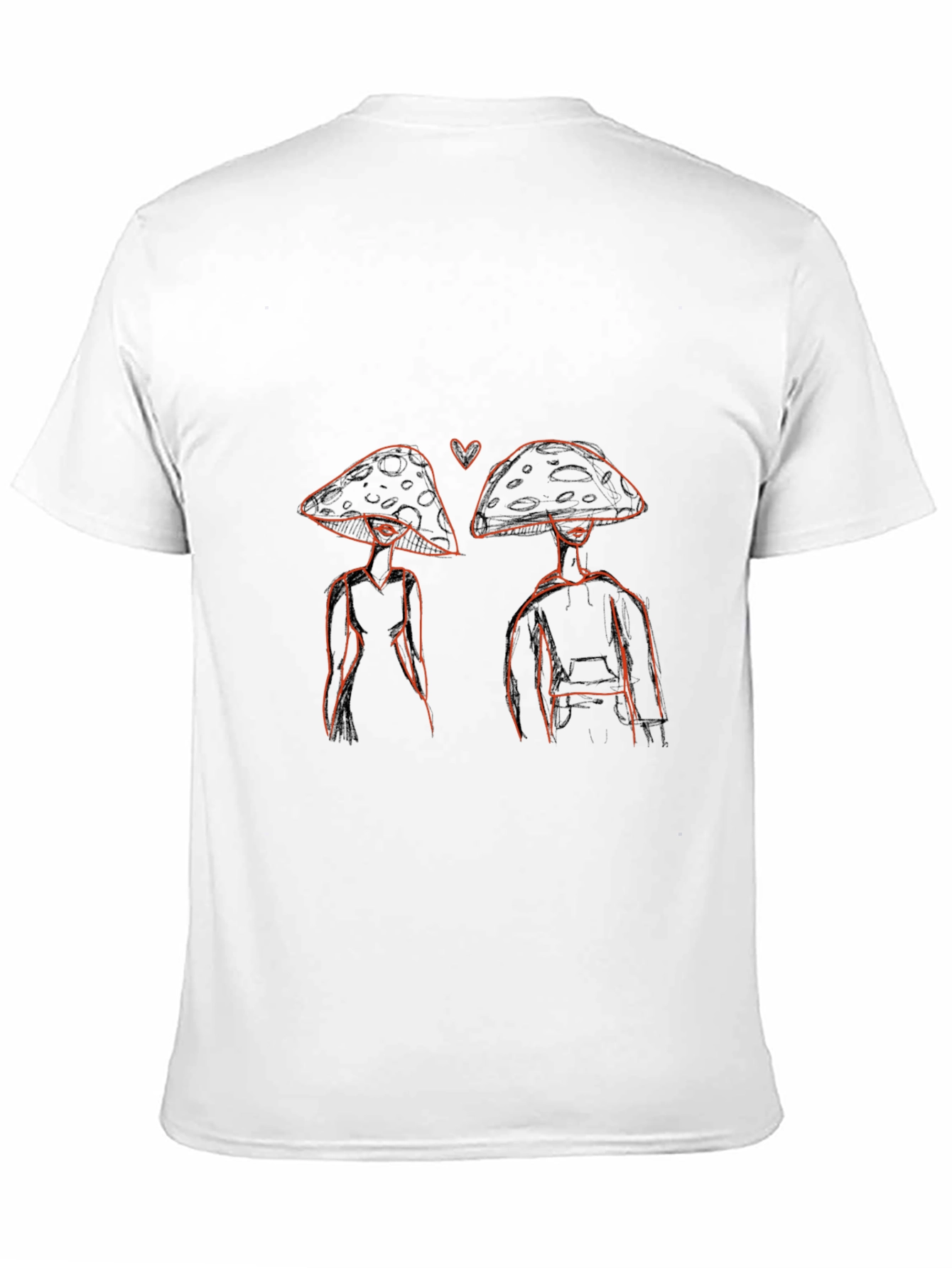Mushroom Lovers Black Graphic Tee