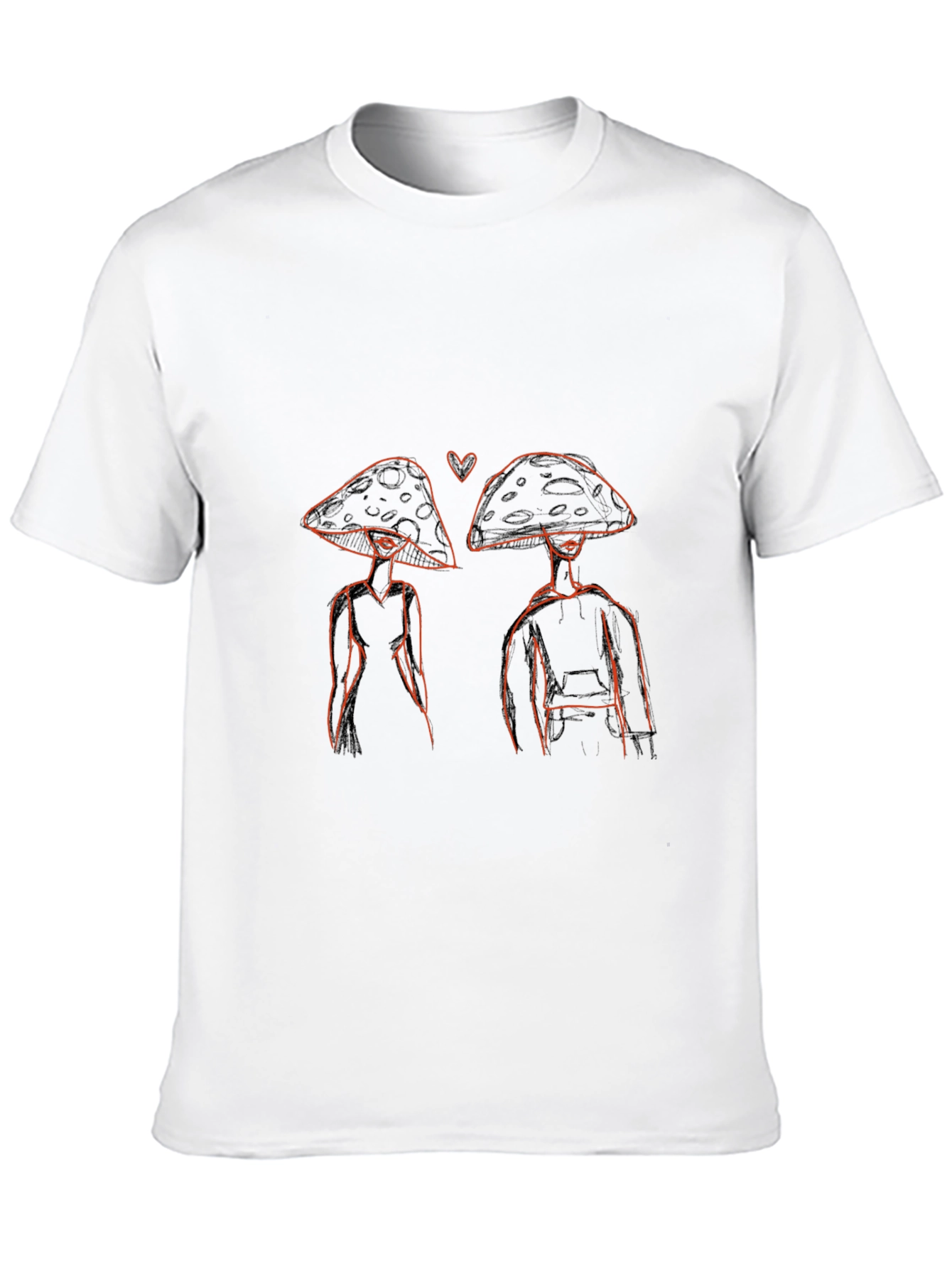 Mushroom Lovers Black Graphic Tee