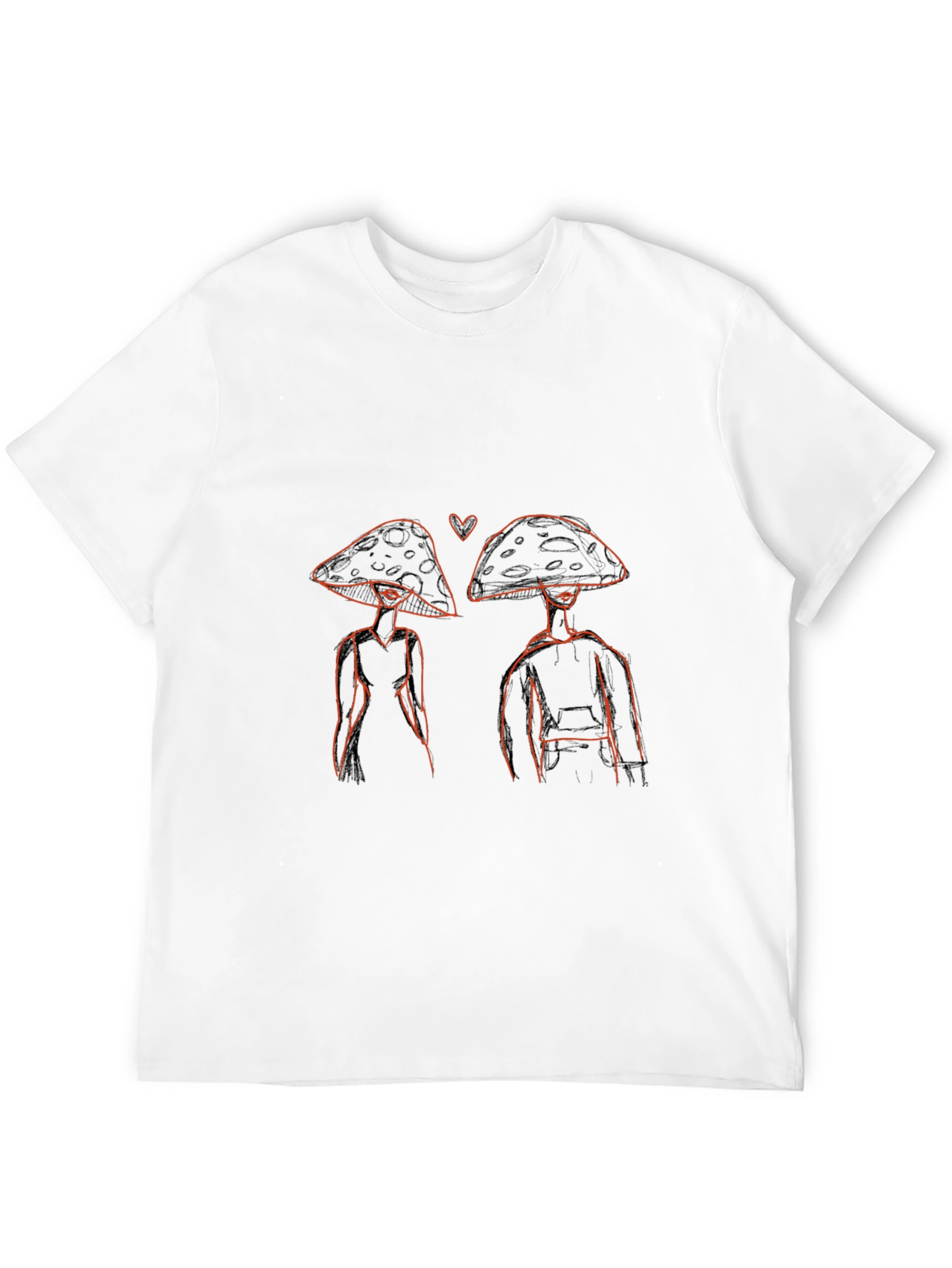 Mushroom Lovers Black Graphic Tee