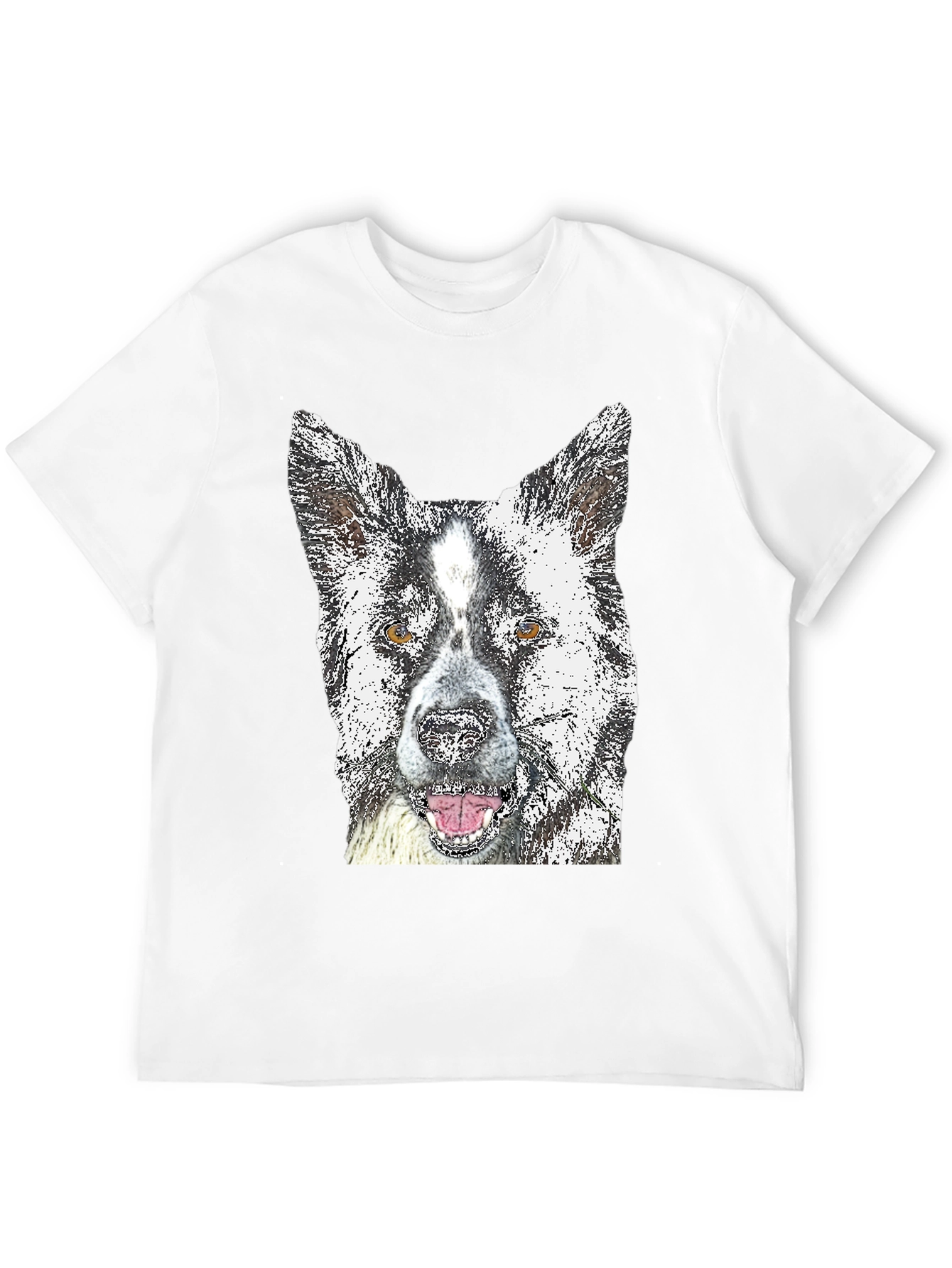 Dog Graphic Tee - Akita Print Black T-Shirt