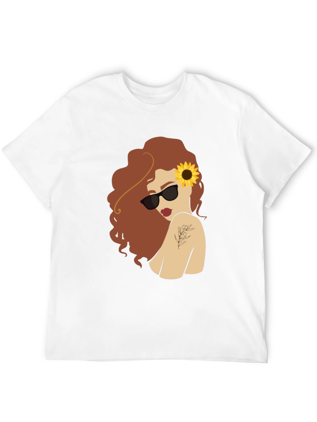 Sunflower Girl Graphic T-Shirt - Unique Fashion Tee
