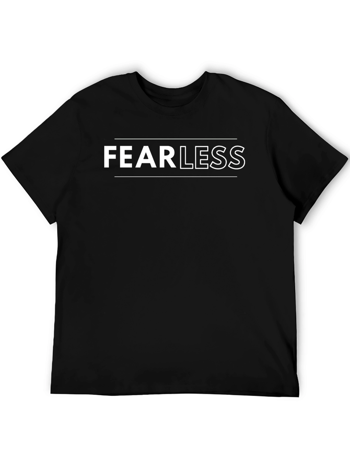 Fearless Graphic Tee - Mens Black Cotton Shirt