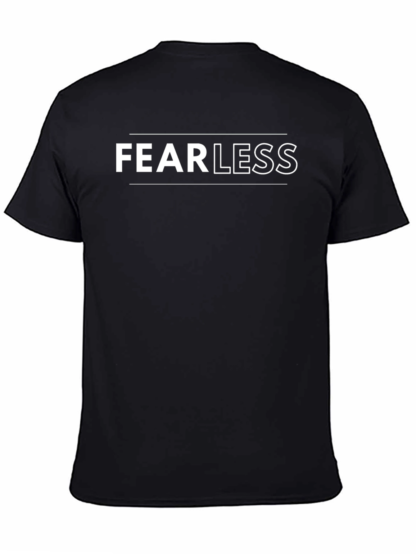 Fearless Graphic Tee - Mens Black Cotton Shirt