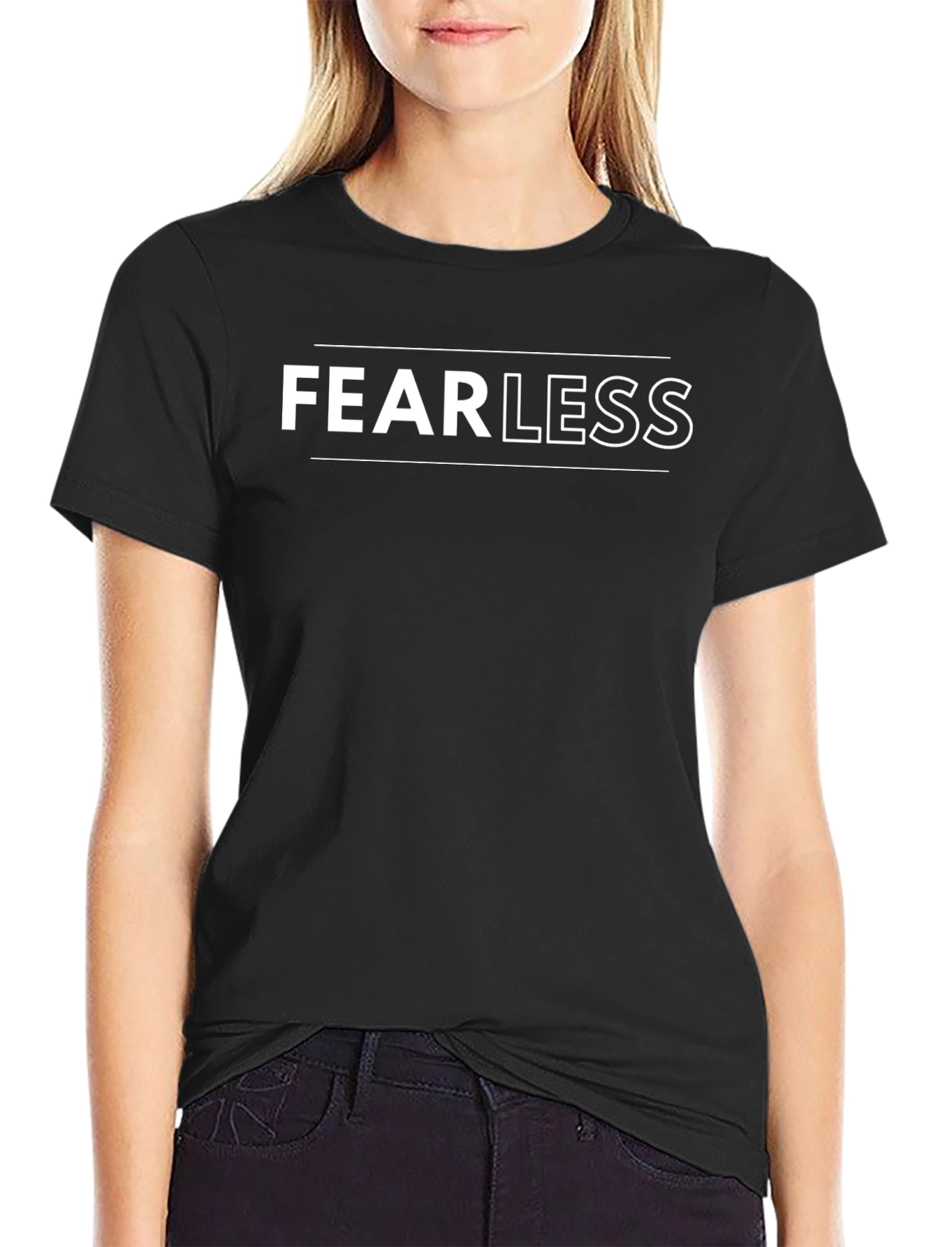 Fearless Graphic Tee - Mens Black Cotton Shirt
