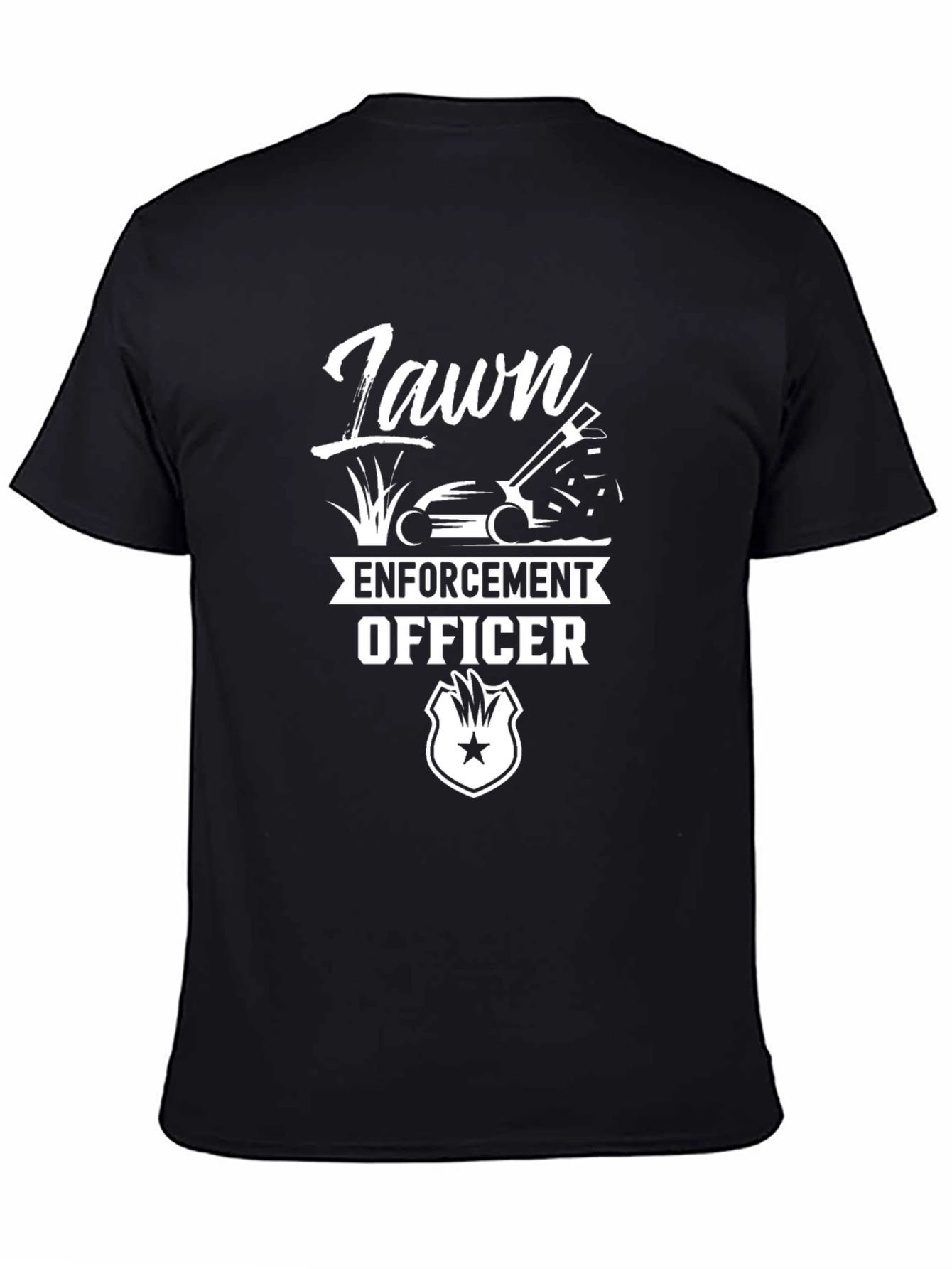 Lawn Enforcement Officer Graphic Tee - Black