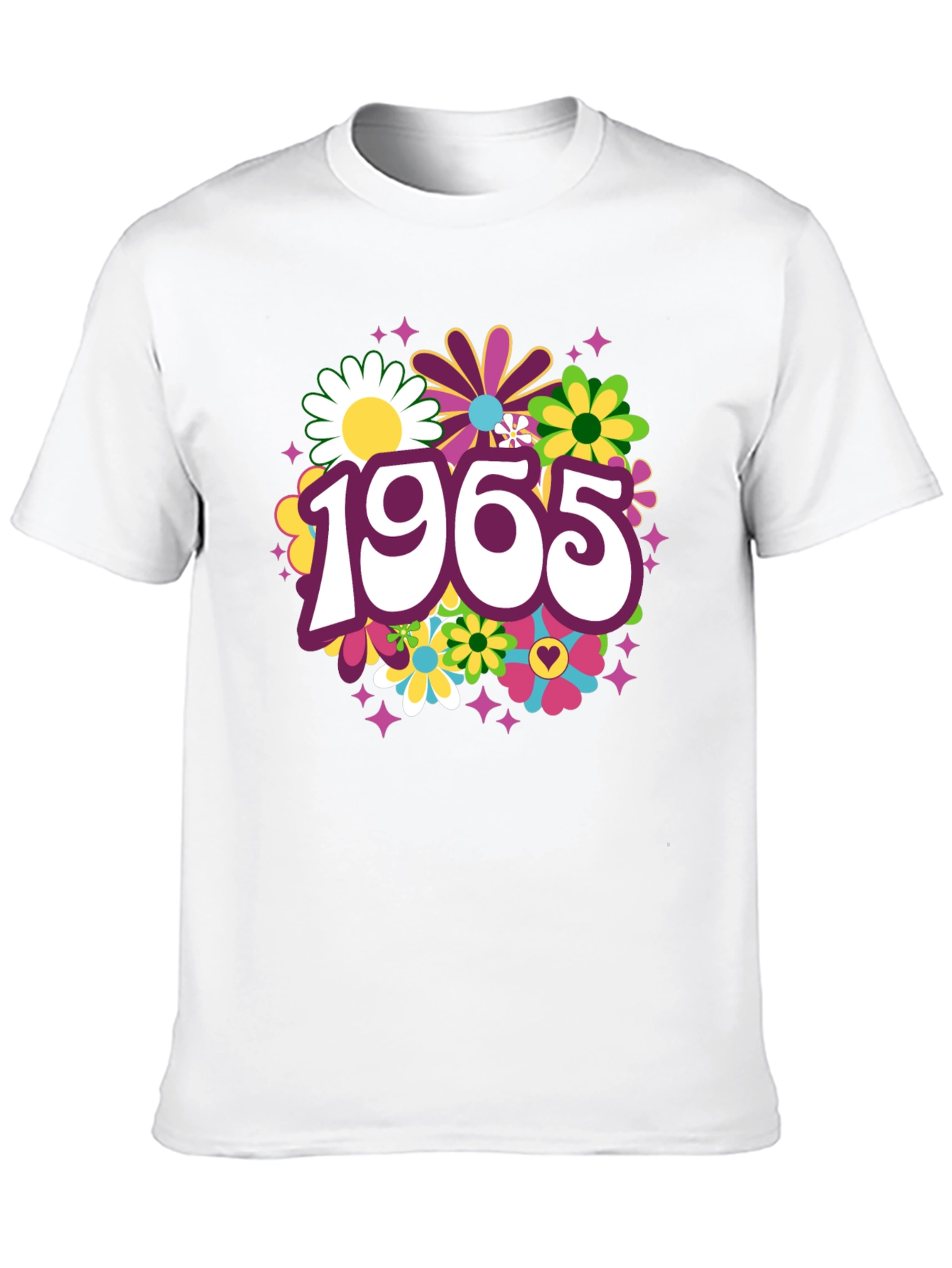 1965 Floral T-Shirt - Retro Flower Power Tee