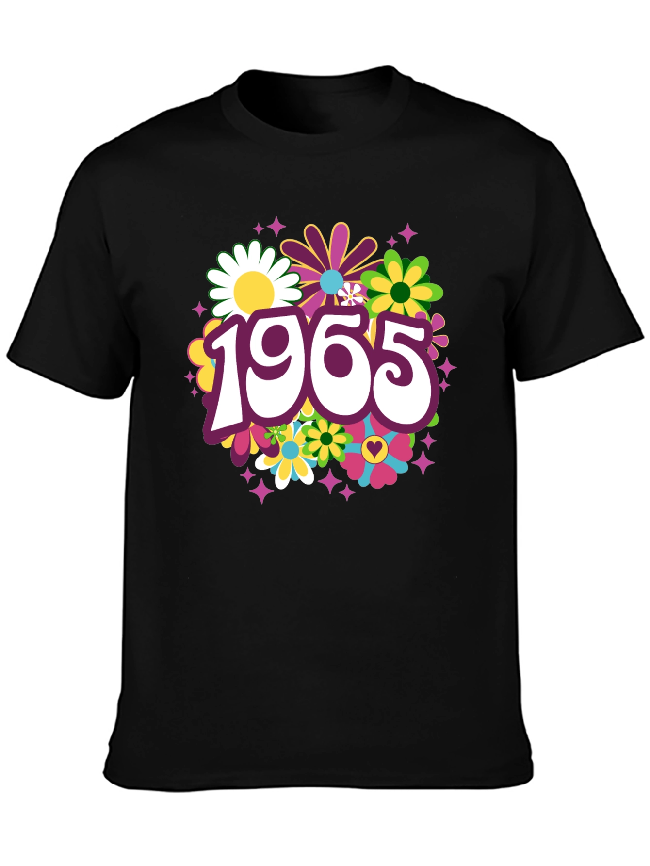 1965 Floral T-Shirt - Retro Flower Power Tee