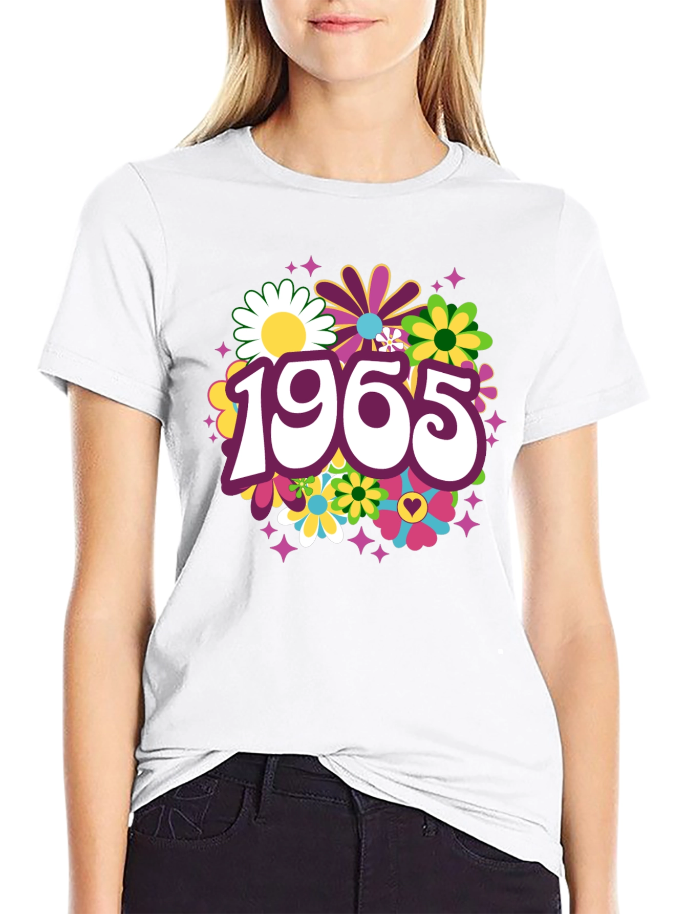 1965 Floral T-Shirt - Retro Flower Power Tee