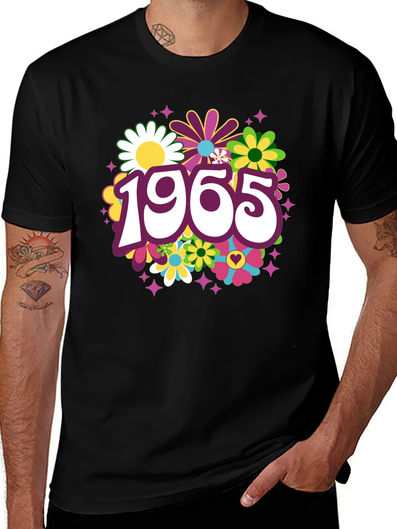 1965 Floral T-Shirt - Retro Flower Power Tee