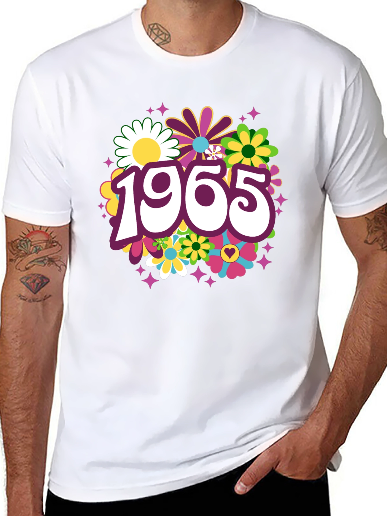 1965 Floral T-Shirt - Retro Flower Power Tee