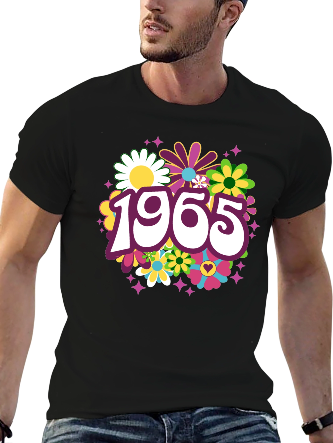 1965 Floral T-Shirt - Retro Flower Power Tee