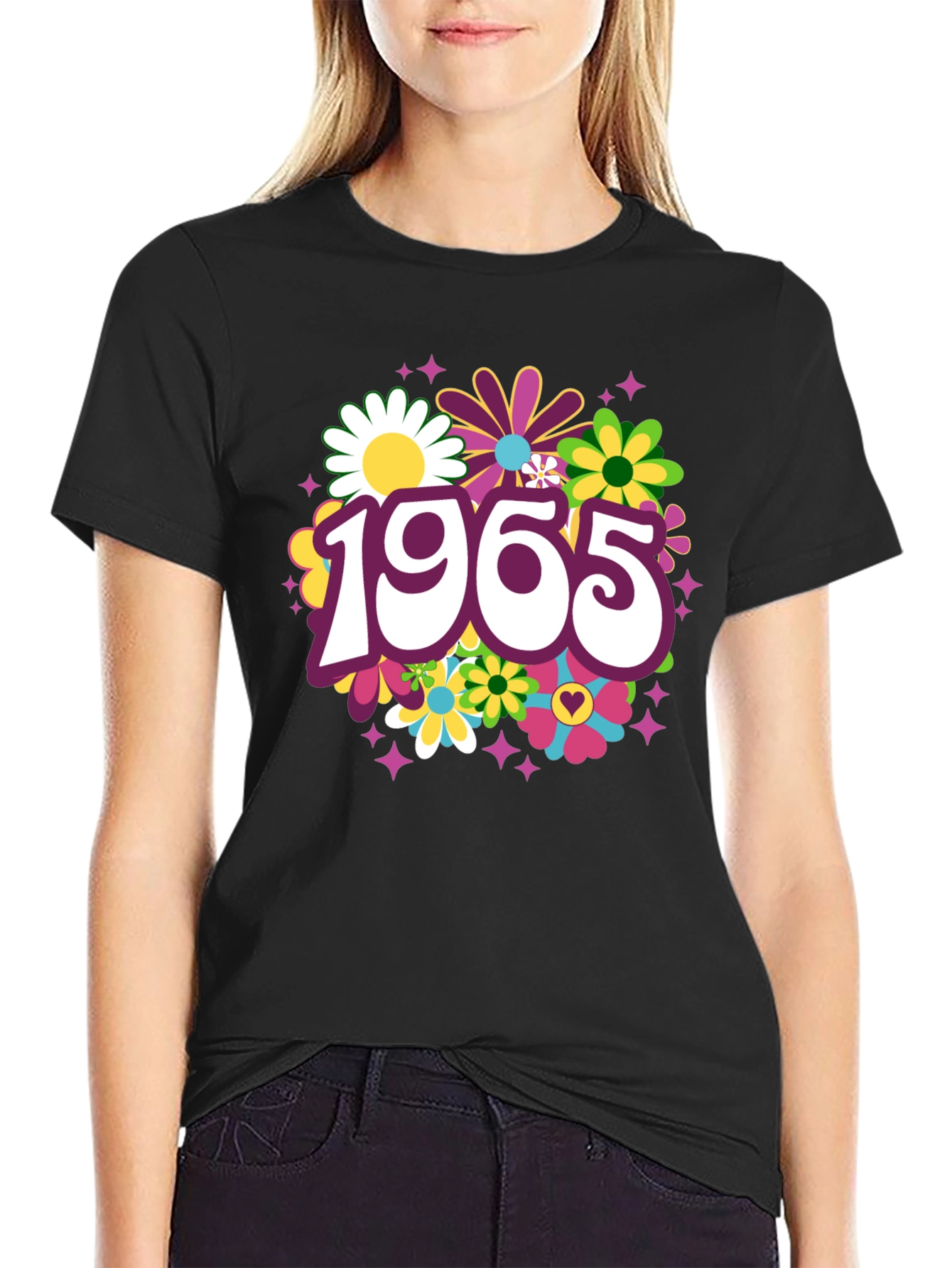 1965 Floral T-Shirt - Retro Flower Power Tee