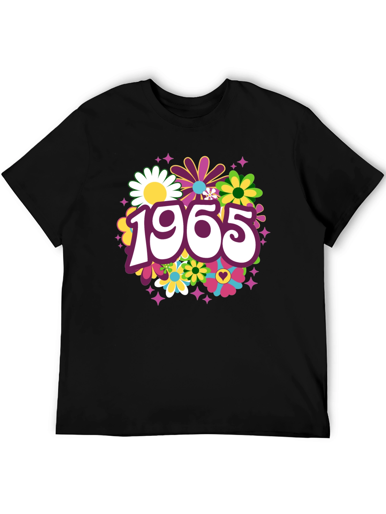 1965 Floral T-Shirt - Retro Flower Power Tee