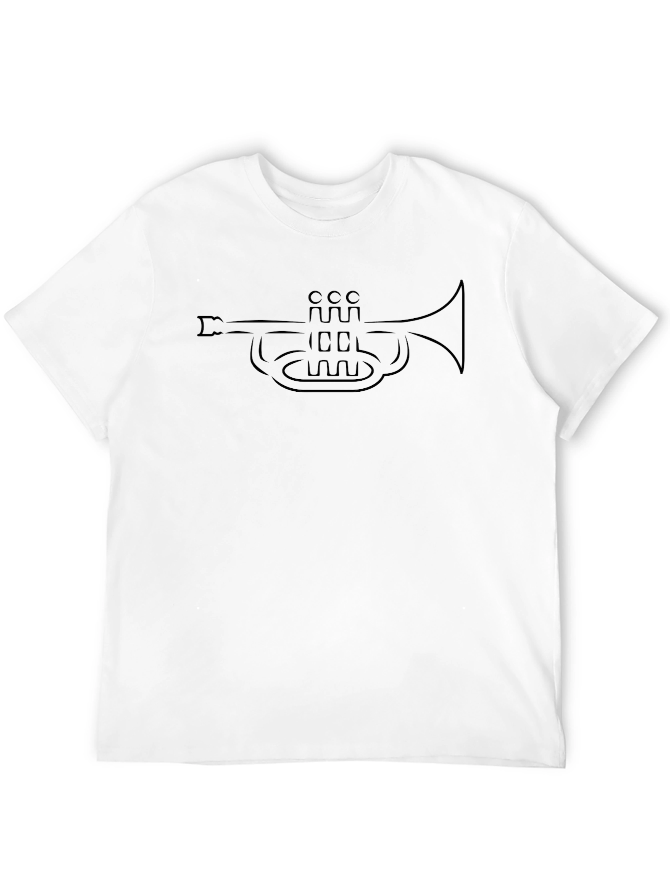 Black Trumpet Outline T-Shirt