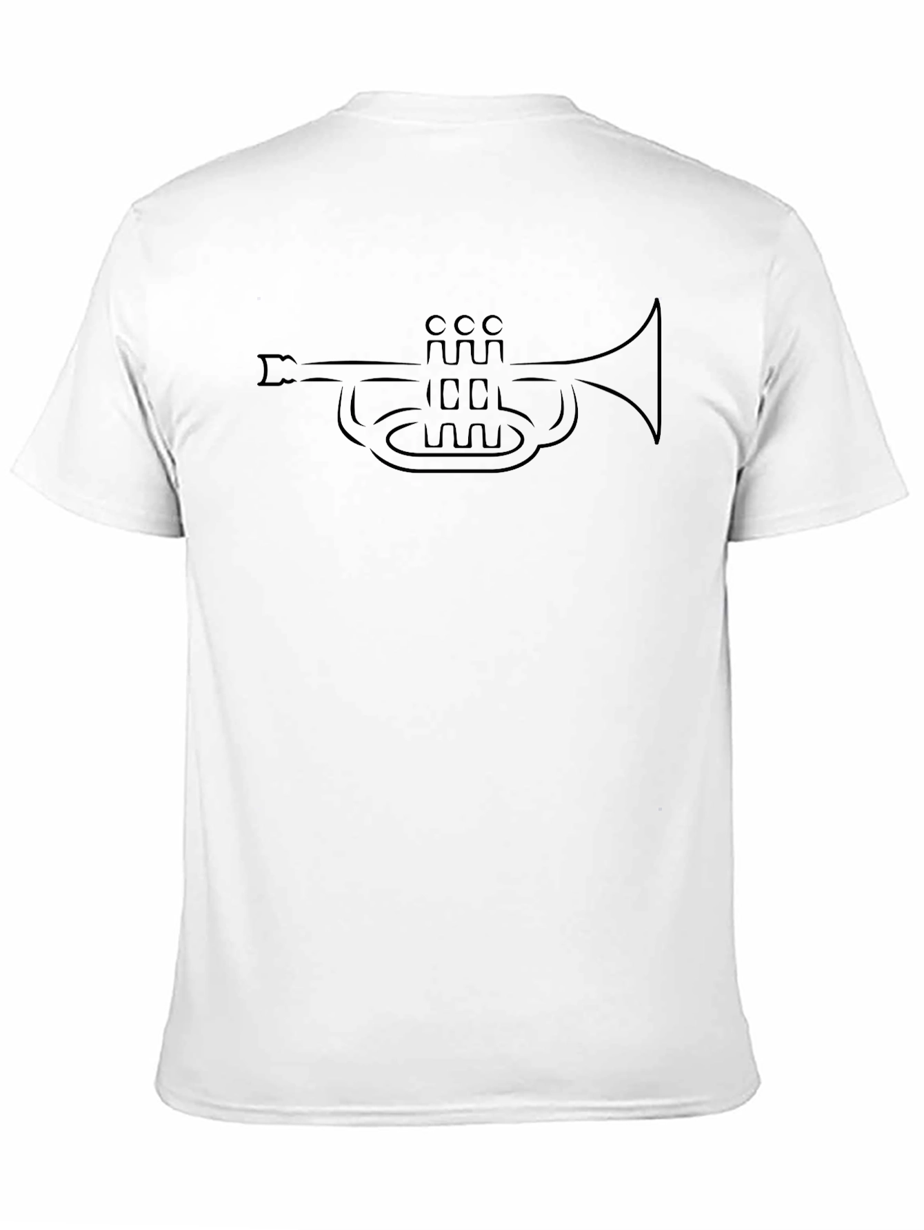 Black Trumpet Outline T-Shirt